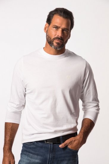JP1880 702559 T-krekls ar garām piedurknēm Balts - T-krekli - T-krekli - 2XL-14XL