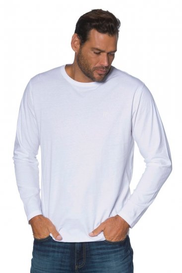 JP1880 702559 T-krekls ar garām piedurknēm Balts - T-krekli - T-krekli - 2XL-14XL