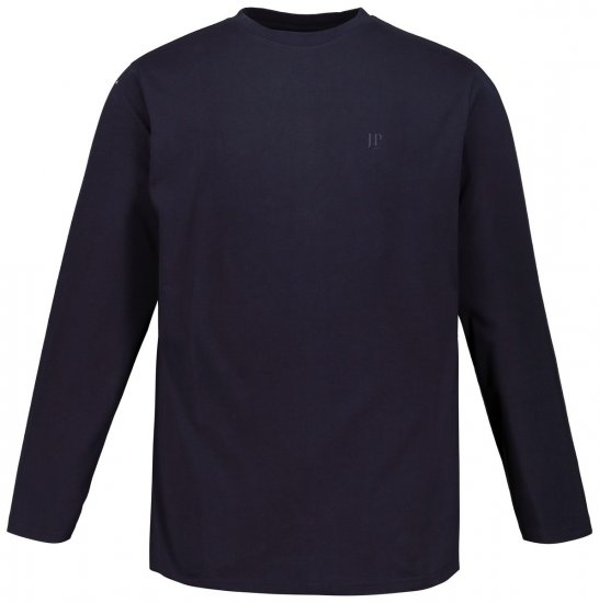 JP1880 702559 T-krekls ar garām piedurknēm Tumši zils - T-krekli - T-krekli - 2XL-14XL