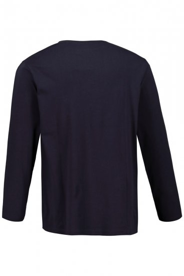 JP1880 702559 T-krekls ar garām piedurknēm Tumši zils - T-krekli - T-krekli - 2XL-14XL