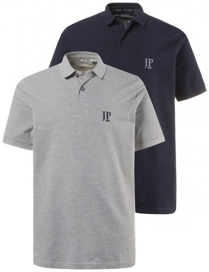JP1880 704317 Polo krekls 2 gab. Tumši zils/Pelēks melanžs - Polo krekli - Polo krekli - 2XL-8XL