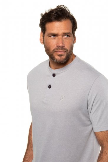 JP1880 708420 Henley T-krekls 2 gab. Pelēks melanžs - T-krekli - T-krekli - 2XL-14XL
