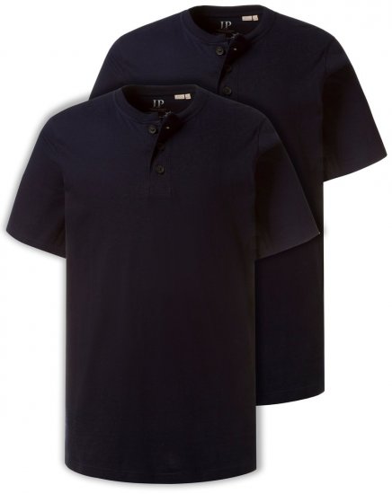 JP1880 708420 Henley T-krekls 2 gab. Tumši zils - T-krekli - T-krekli - 2XL-14XL
