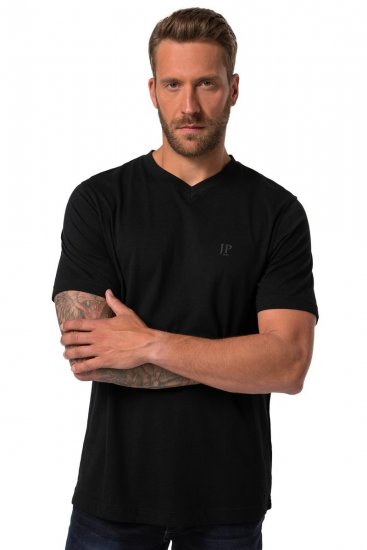 JP1880 711318 T-krekls ar V veida izgriezumu 2 gab. Melns - T-krekli - T-krekli - 2XL-14XL