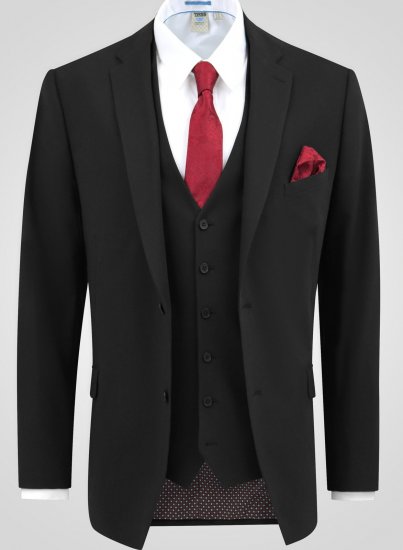 D555 Ted 4 Way Stretch Tailored Suit Jacket Melna - Uzvalki un žaketes - Liela izmēra uzvalki un bleizeri