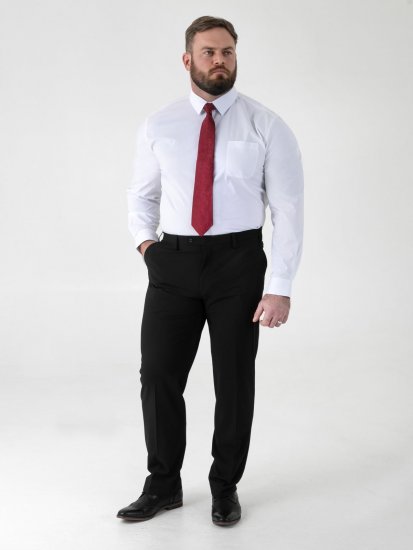 D555 Ted 4 Way Stretch Tailored Trouser Melna - Uzvalki un žaketes - Liela izmēra uzvalki un bleizeri