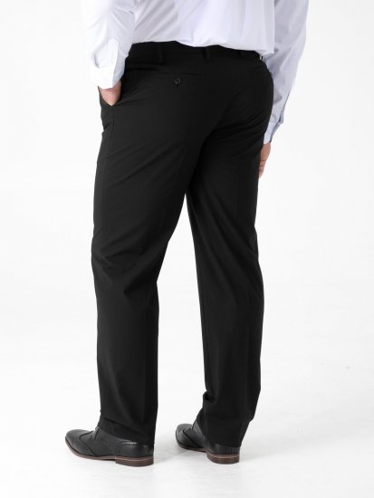 D555 Ted 4 Way Stretch Tailored Trouser Melna - Uzvalki un žaketes - Liela izmēra uzvalki un bleizeri