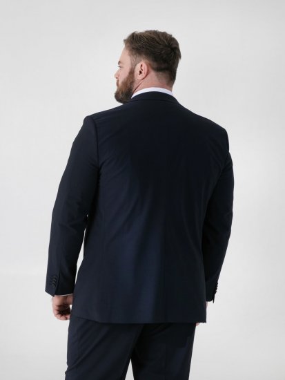 D555 Ted 4 Way Stretch Tailored Suit Jacket Tumši zila - Uzvalki un žaketes - Liela izmēra uzvalki un bleizeri