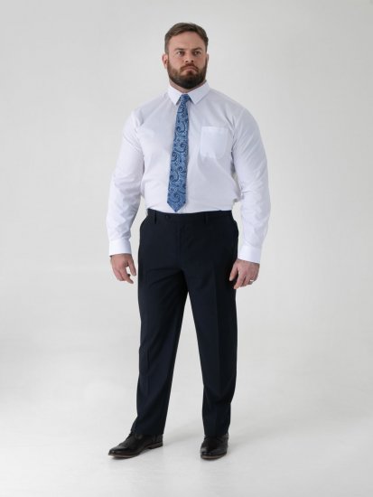 D555 Ted 4 Way Stretch Tailored Trouser Tumši zila - Uzvalki un žaketes - Liela izmēra uzvalki un bleizeri