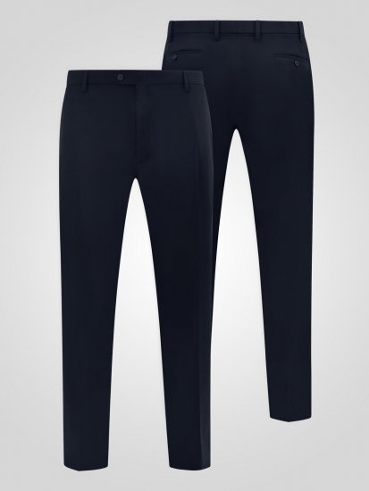 D555 Ted 4 Way Stretch Tailored Trouser Tumši zila - Uzvalki un žaketes - Liela izmēra uzvalki un bleizeri