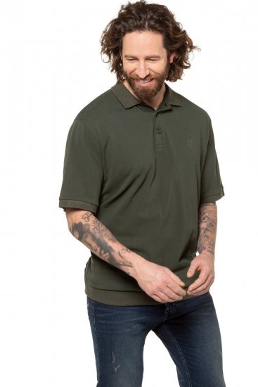 JP1880 712617 Polo krekls ar vēdera piegriezumu Tumši olīvu - Polo krekli - Polo krekli - 2XL-8XL