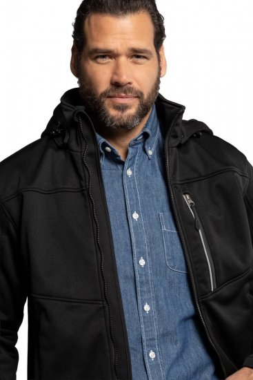 JP1880 714279 Softshell jaka ar flīsa oderi Melns - Jakas & Lietus apģērbs - Jakas - 2XL-12XL