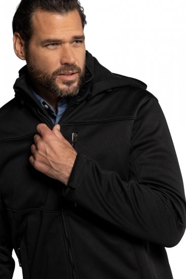 JP1880 714279 Softshell jaka ar flīsa oderi Melns - Jakas & Lietus apģērbs - Jakas - 2XL-12XL