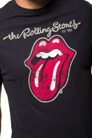 JP1880 Rolling Stones Graphic Band Comfort Fit T-Shirt Black - T-krekli - T-krekli - 2XL-14XL