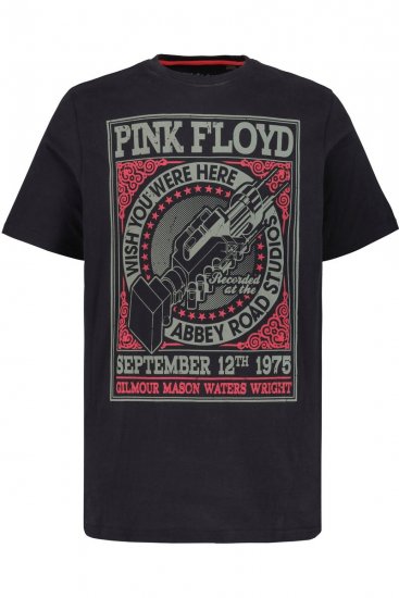 JP1880 Pink Floyd Retro Graphic Comfort Fit Band T-Shirt Black - T-krekli - T-krekli - 2XL-14XL