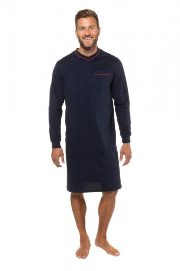 JP1880 721331 Naktskrekls ar garām piedurknēm Tumši zils - Apakšveļa un peldšorti - Apakšveļa - 2XL-8XL