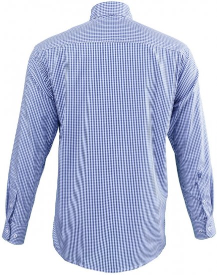 JP1880 722859 Rūtains krekls ar garām piedurknēm Gaiši zils - Krekli - Krekli - 2XL-8XL