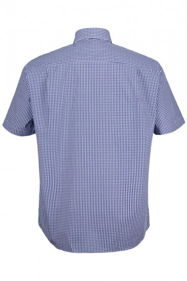 JP1880 722860 Rūtains krekls ar īsām piedurknēm Gaiši zils - Krekli - Krekli - 2XL-8XL