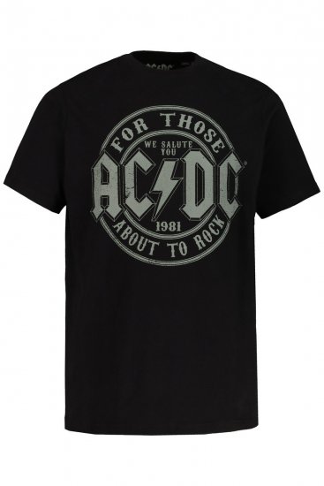 JP1880 AC/DC Graphic Comfort Fit Band T-Shirt Black - T-krekli - T-krekli - 2XL-14XL