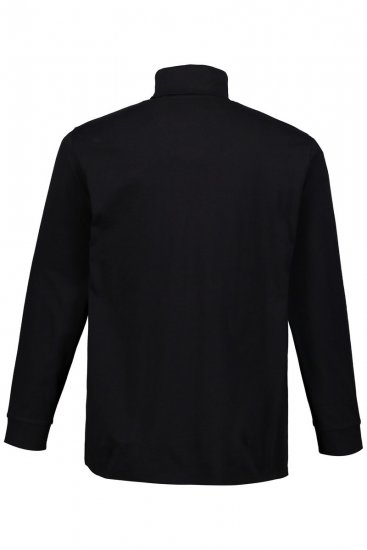 JP1880 723303 Augstkakla krekls ar garām piedurknēm Melns - Džemperi un džemperi ar kapuci - Džemperi - 2XL-14XL