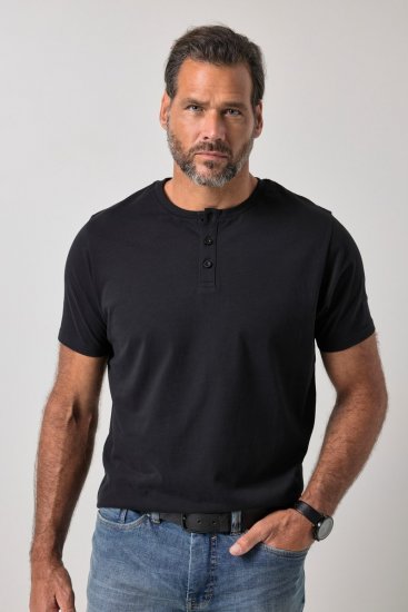 JP1880 726695 Henley krekls Melns TALL - TALL T-krekli - T-krekli gariem vīriešiem