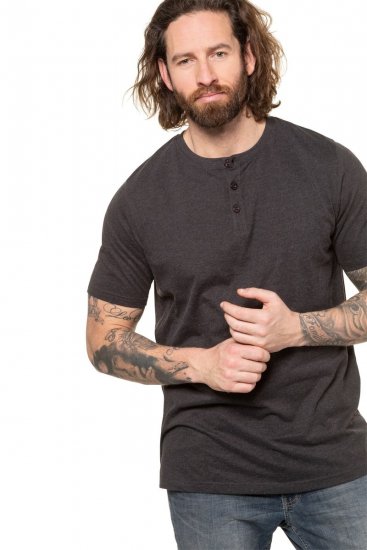 JP1880 726695 Henley T-krekls Tumši pelēks - T-krekli - T-krekli - 2XL-14XL