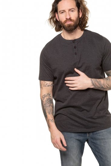 JP1880 726695 Henley T-krekls Tumši pelēks - T-krekli - T-krekli - 2XL-14XL