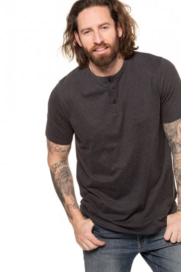 JP1880 726695 Henley T-krekls Tumši pelēks - T-krekli - T-krekli - 2XL-14XL