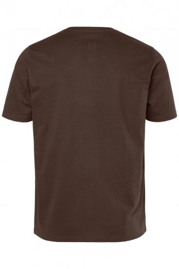 JP1880 Henley Basic T-Shirt with Buttons Brown - T-krekli - T-krekli - 2XL-14XL