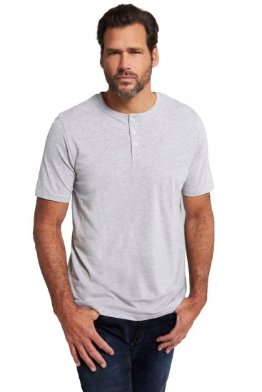JP1880 726695 Henley T-krekls Pelēks melanžs - T-krekli - T-krekli - 2XL-14XL