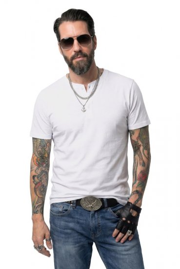 JP1880 726695 Henley T-krekls Balts - T-krekli - T-krekli - 2XL-14XL