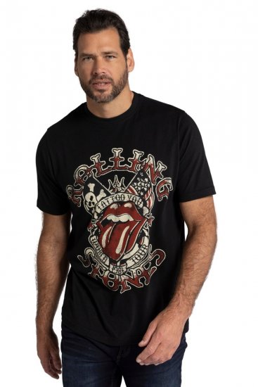 JP1880 Rolling Stones Graphic Comfort Fit Band T-Shirt Black - T-krekli - T-krekli - 2XL-14XL