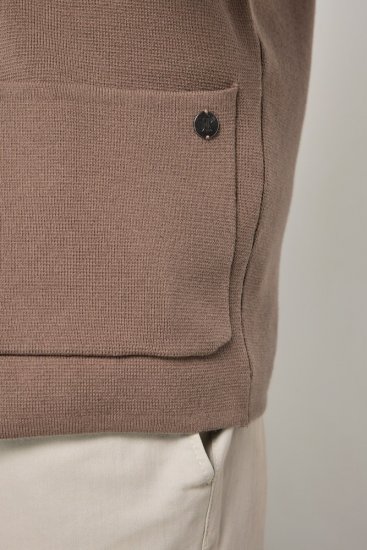 JP1880 Milano Flexnamic Adīta žakete Riekstu brūns - Uzvalki un žaketes - Liela izmēra uzvalki un bleizeri