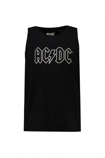 JP1880 AC/DC Graphic Comfort Fit Band Tank Top Black - T-krekli - T-krekli - 2XL-14XL