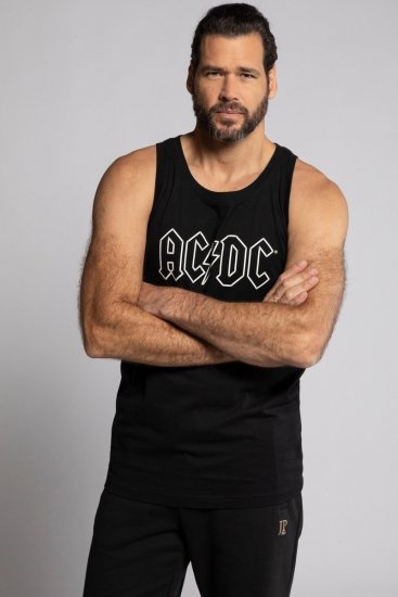 JP1880 AC/DC Graphic Comfort Fit Band Tank Top Black - T-krekli - T-krekli - 2XL-14XL