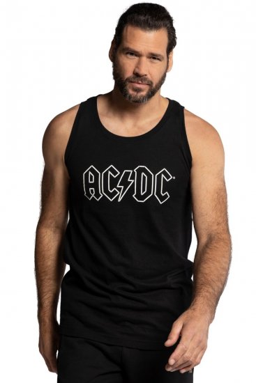 JP1880 AC/DC Graphic Comfort Fit Band Tank Top Black - T-krekli - T-krekli - 2XL-14XL