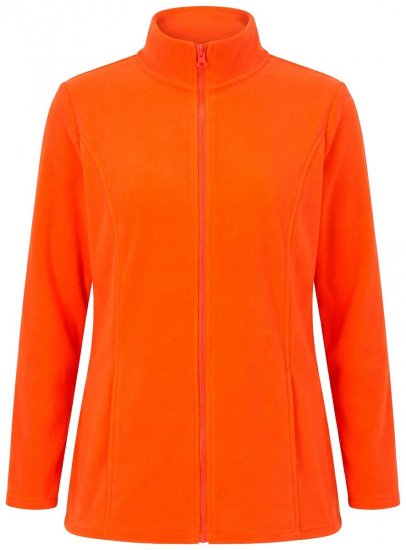 Ulla Popken 796970 Viegla flīsa jaka Oranžsarkans - Fleece apģērbs - 