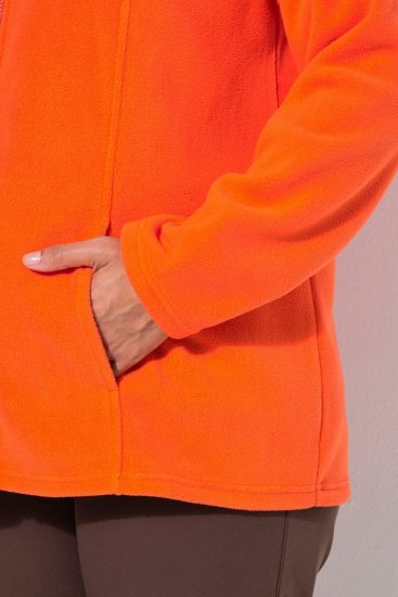 Ulla Popken 796970 Viegla flīsa jaka Oranžsarkans - Fleece apģērbs - 
