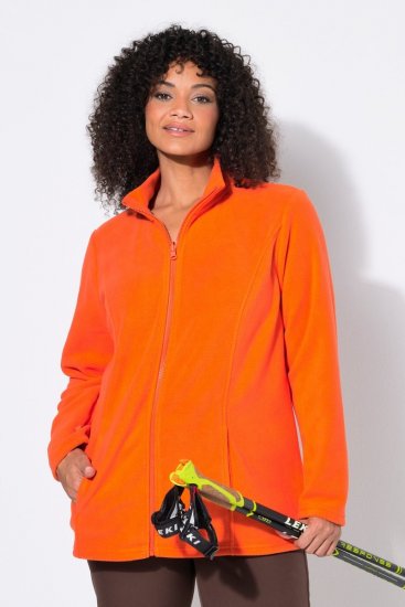 Ulla Popken 796970 Viegla flīsa jaka Oranžsarkans - Fleece apģērbs - 