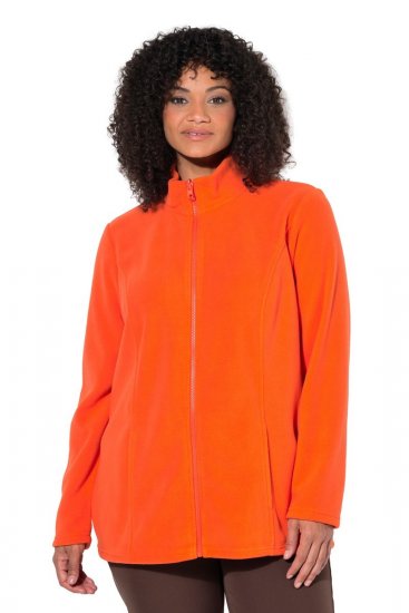 Ulla Popken 796970 Viegla flīsa jaka Oranžsarkans - Fleece apģērbs - 