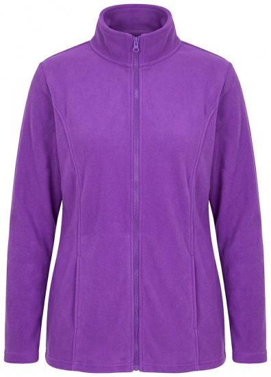 Ulla Popken 796970 Viegla flīsa jaka Tumši violets - Fleece apģērbs - 