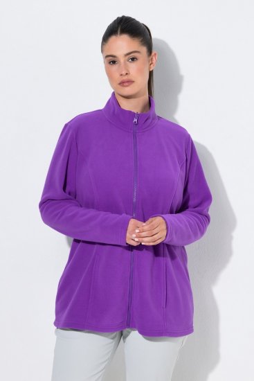 Ulla Popken 796970 Viegla flīsa jaka Tumši violets - Fleece apģērbs - 