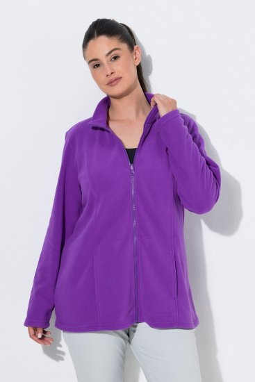 Ulla Popken 796970 Viegla flīsa jaka Tumši violets - Fleece apģērbs - 