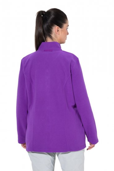 Ulla Popken 796970 Viegla flīsa jaka Tumši violets - Fleece apģērbs - 