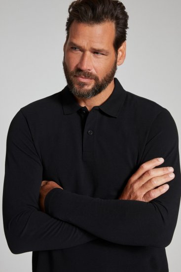 JP1880 799230 Polo krekls ar garām piedurknēm Melns - Polo krekli - Polo krekli - 2XL-8XL
