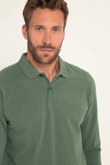 JP1880 Polo Shirt Long Sleeve Pique Cactus - Polo krekli - Polo krekli - 2XL-8XL