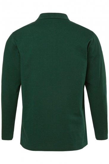JP1880 Polo Shirt Long Sleeve Pique Dark Green - Polo krekli - Polo krekli - 2XL-8XL