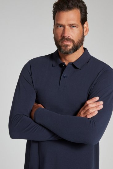 JP1880 799230 Polo krekls ar garām piedurknēm Tumši zils - Polo krekli - Polo krekli - 2XL-8XL