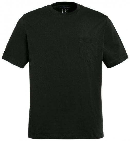 JP1880 799997 T-krekls ar krūšu kabatu Melns - T-krekli - T-krekli - 2XL-14XL
