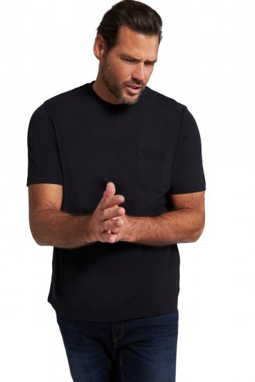 JP1880 799997 T-krekls ar krūšu kabatu Melns - T-krekli - T-krekli - 2XL-14XL